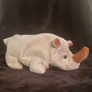Vintage 1996 Ty Beanie Baby SPIKE the Rhinoceros